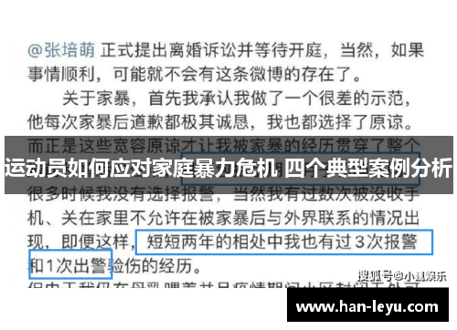 运动员如何应对家庭暴力危机 四个典型案例分析